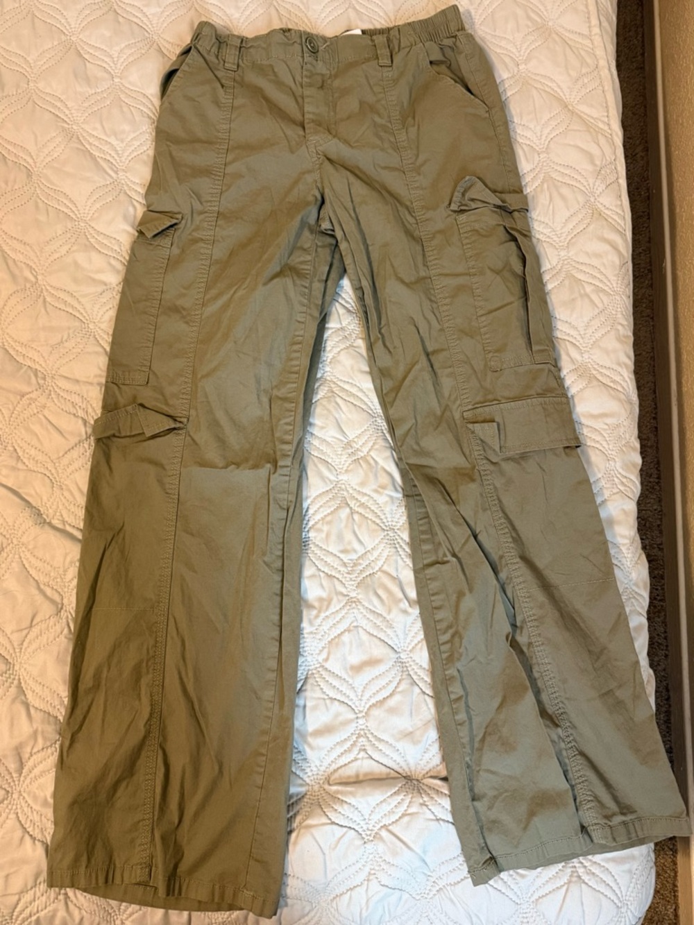 Vanilla Star Cargo Pants Women Small Olive Green Utility Y2K Style